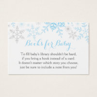 Little Snowflake Baby Shower Book Request Card