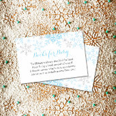Little Snowflake Baby Shower Book Request Card