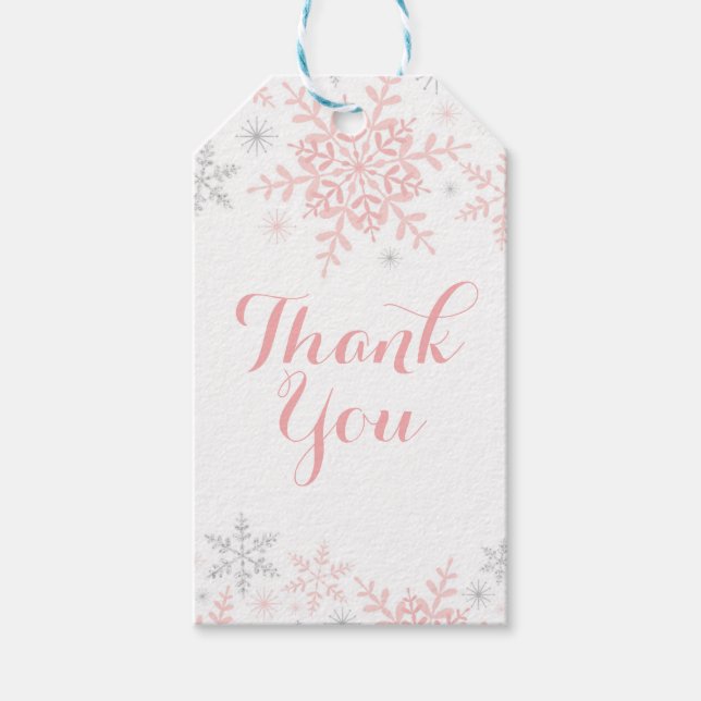 Little Snowflake Baby Shower Gift Tag (Front)