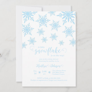 Little Snowflake Baby Shower Invitation