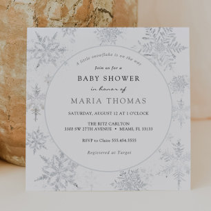 Little Snowflake Baby Shower Invitation