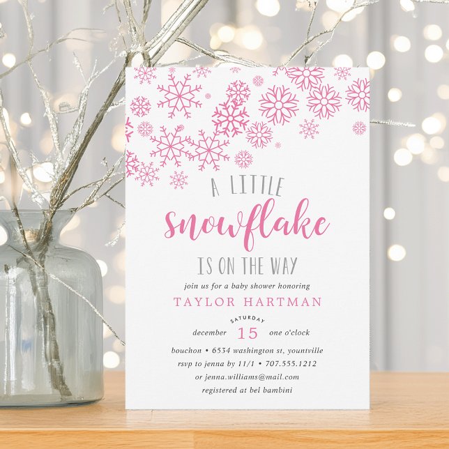 Little Snowflake Baby Shower Invitation (Creator Uploaded)