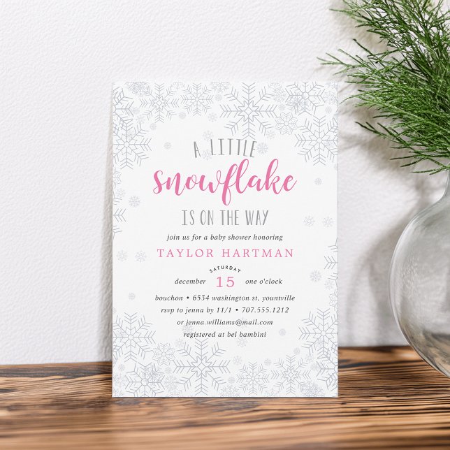 Little Snowflake Baby Shower Invitation (Creator Uploaded)