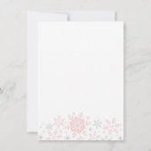 Little Snowflake Baby Shower Mom Quiz, Pink Silver (Back)