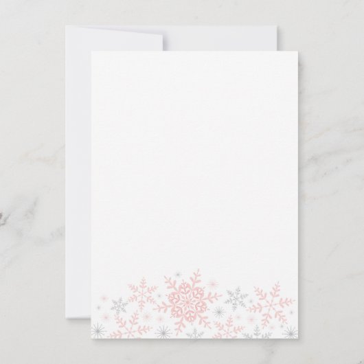 Little Snowflake Baby Shower Mom Quiz, Pink Silver (Back)