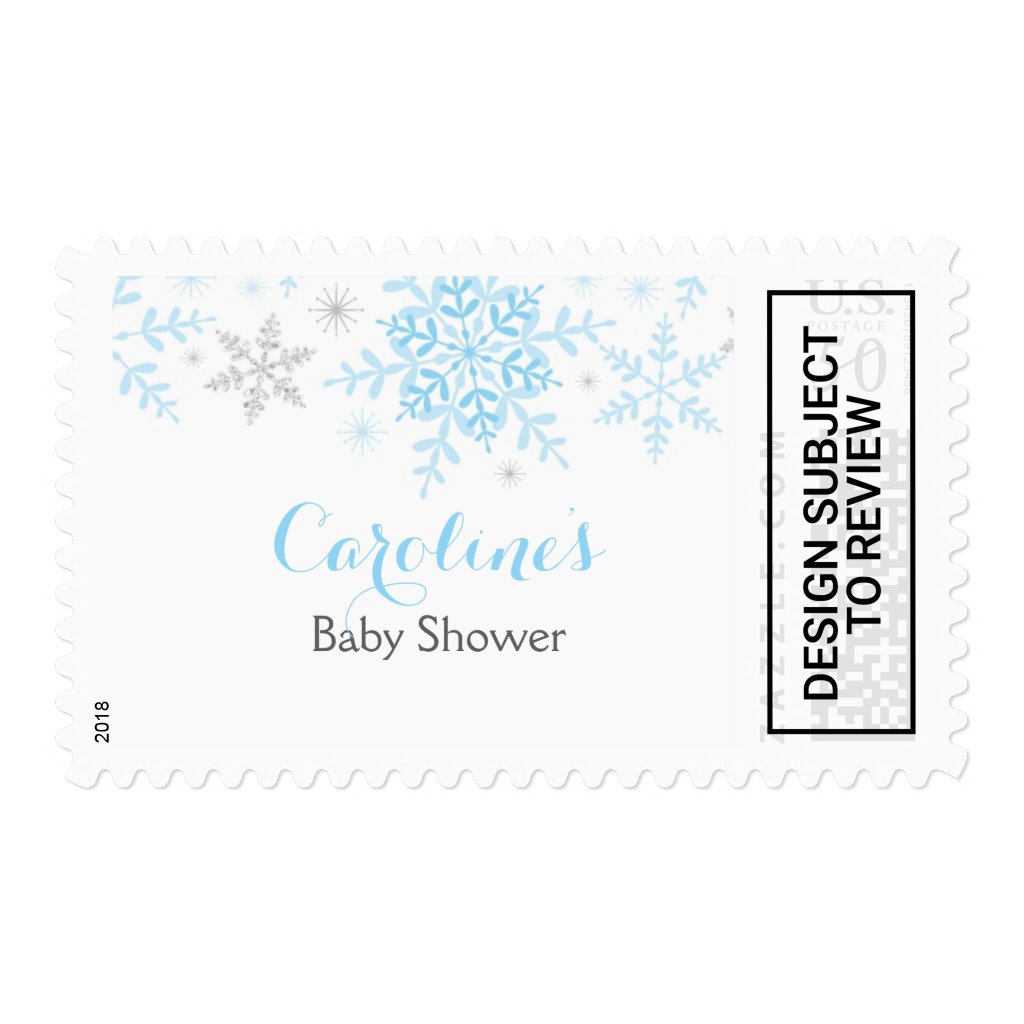 Little Snowflake Baby Shower Postage Stamp