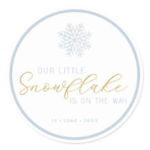 Little Snowflake Baby Shower Sticker