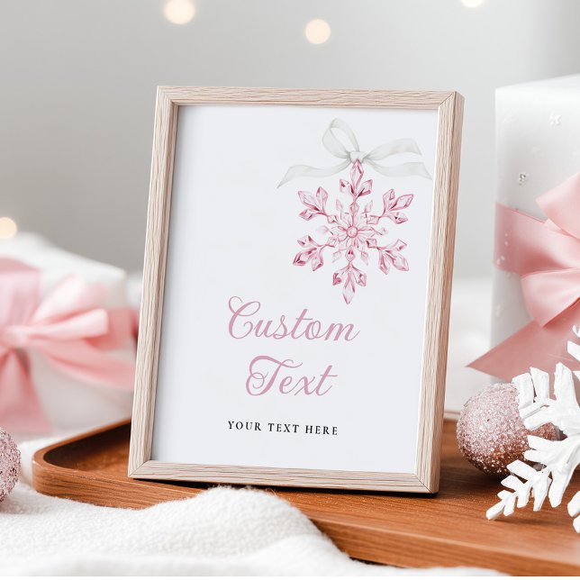 Little Snowflake Baby Shower Table Sign Poster (Creator Uploaded)