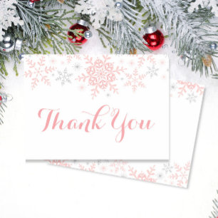 Little Snowflake Baby Shower Thank You Card