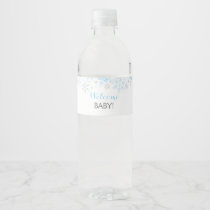 Little Snowflake Baby Shower Water Bottle Label