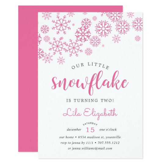 Little Snowflake Birthday Party Invitation | Zazzle.com