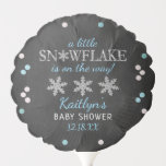 Little Snowflake Boys Winter Baby Shower Balloon<br><div class="desc">Celebrate in style with these trendy baby shower balloons. The design is easy to personalize with your own wording and your family and friends will be thrilled when they see these fabulous party balloons.</div>