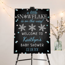 Little Snowflake Boys Winter Baby Shower Welcome Foam Board
