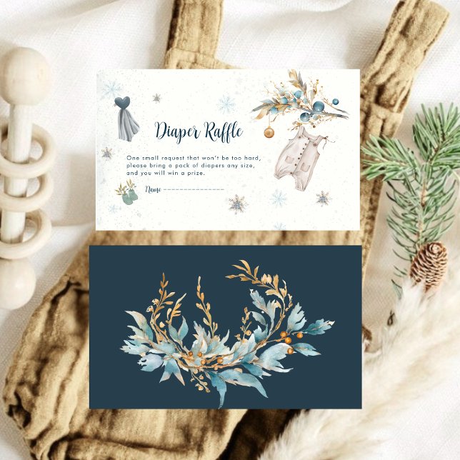 Little Snowflake Clothesline Diaper Raffle Insert  (Creator Uploaded)