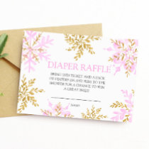 Little Snowflake Diaper Raffle Enclosure Card