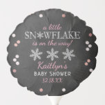 Little Snowflake Girls Winter Baby Shower Balloon<br><div class="desc">Celebrate in style with these trendy baby shower balloons. The design is easy to personalize with your own wording and your family and friends will be thrilled when they see these fabulous party balloons.</div>