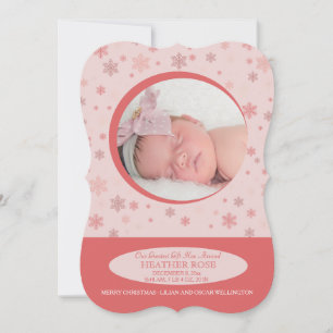 Little Snowflake Holiday Birth Announcement
