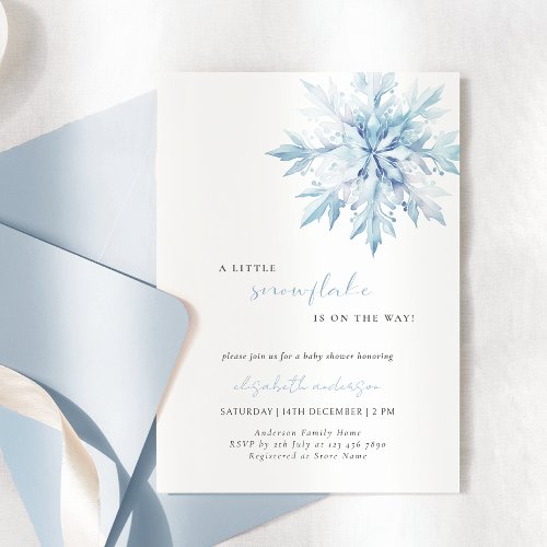 Little Snowflake Minimal Boy Baby Shower
