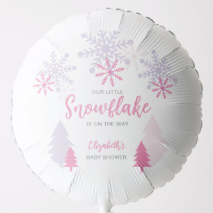 Little Snowflake on the way Baby Shower Winter Balloon