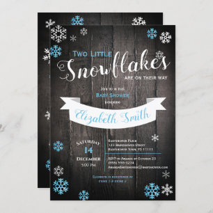 Little snowflake on the way babyshower invitation