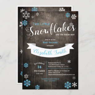 Little snowflake on the way babyshower invitation