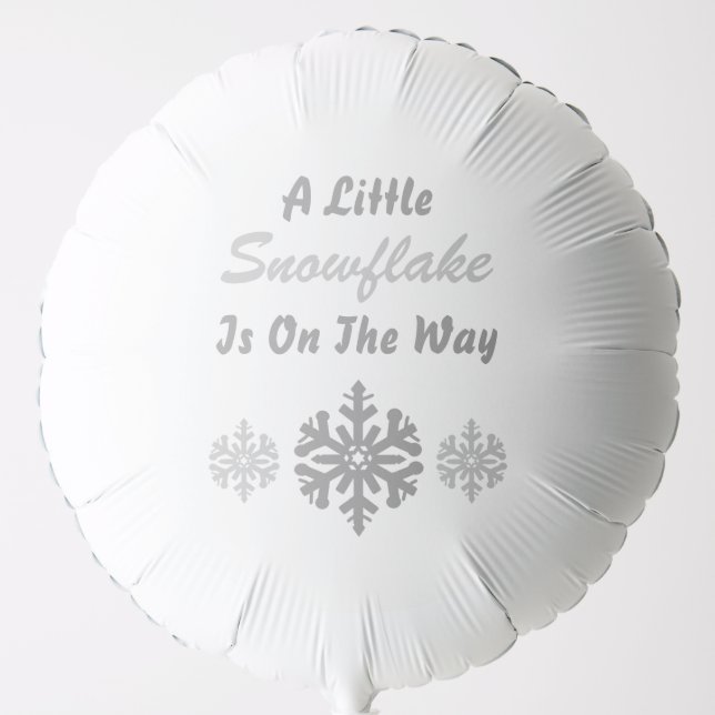 Little Snowflake On The Way Balloon (Front)