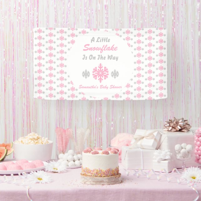 Little Snowflake On The Way Banner (Party)