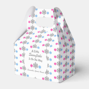 Little Snowflake On The Way Favor Boxes