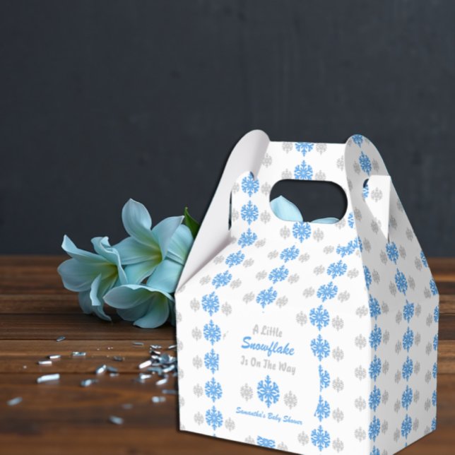 Little Snowflake On The Way Favor Boxes (Creator Uploaded)