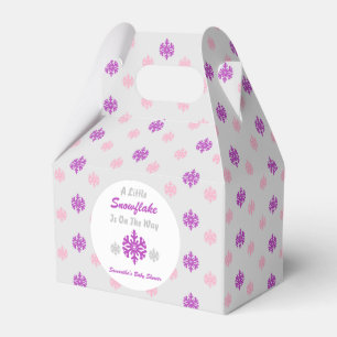 Little Snowflake On The Way Favor Boxes