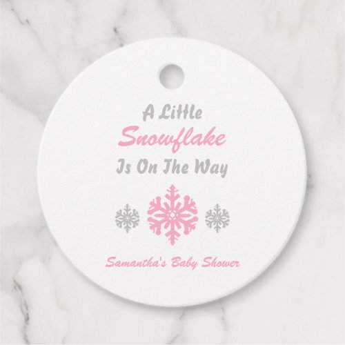 Little Snowflake On The Way Favor Tags