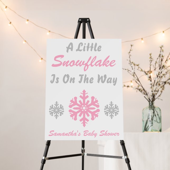 Little Snowflake On The Way Foam Board (In Situ (Stand))