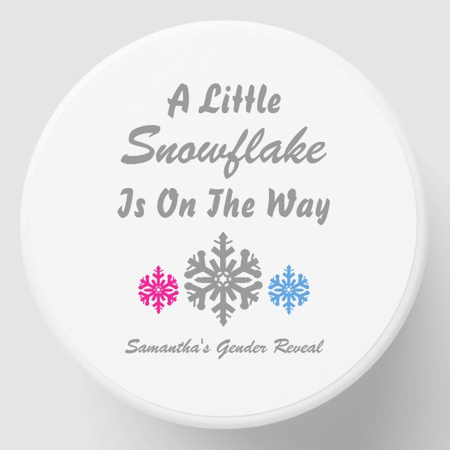 Little Snowflake On The Way Mini Candle Favors (Front)