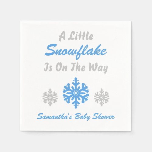 Little Snowflake On The Way Napkins