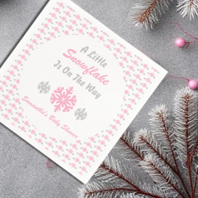 Little Snowflake On The Way Napkins (Creator Uploaded)