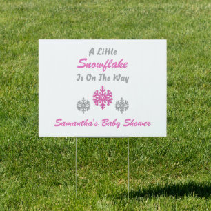 Little Snowflake On The Way Sign