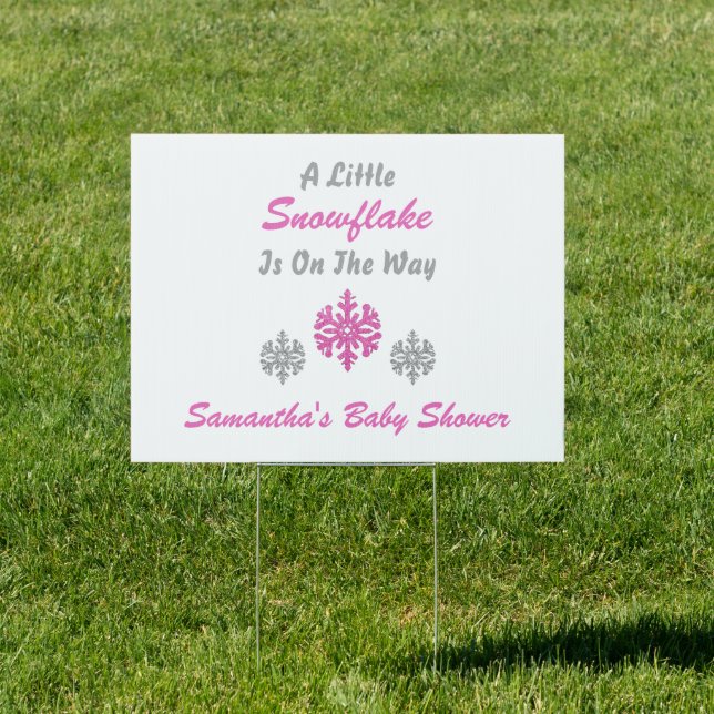 Little Snowflake On The Way Sign (Insitu)