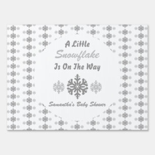 Little Snowflake On The Way Sign