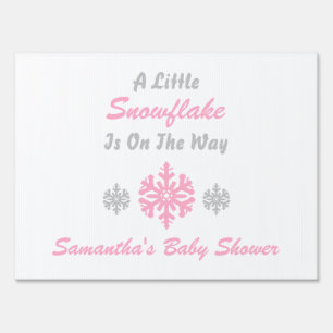 Little Snowflake On The Way Sign
