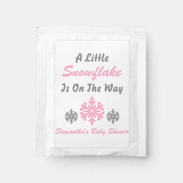 Little Snowflake On The Way Tea Bag Drink Mix (Front)