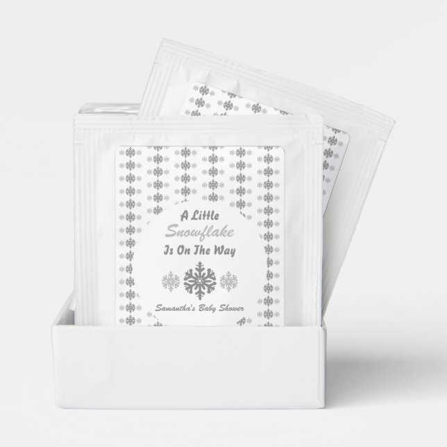 Little Snowflake On The Way Tea Bag Drink Mix (Pair)