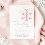 Little Snowflake Pink Girl Baby Shower Invitation<br><div class="desc">Celebrate the arrival of your baby girl with this elegant winter-themed baby shower invitation. Featuring a delicate, watercolor snowflake in cute pink hues, this charming design perfectly captures the essence of a winter wonderland. Ideal for winter baby showers for baby girls, this invite is a beautiful way to welcome your...</div>