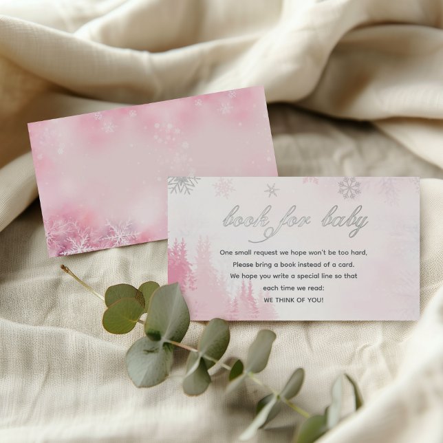 Little Snowflake Winter Baby Shower Book for Baby Enclosure Card (Creator Uploaded)