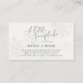 little snowflake winter baby shower bring a book business card (Front)
