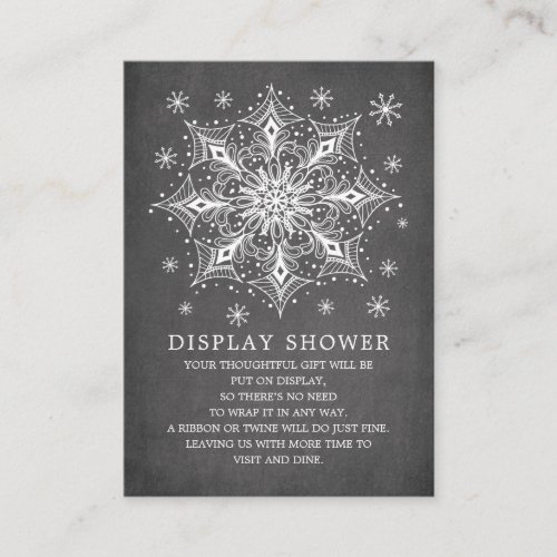 Little Snowflake Winter Baby Shower Display Shower Enclosure Card