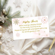 Little Snowflake Winter Baby Shower Display Shower Enclosure Card