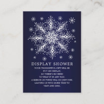 Little Snowflake Winter Baby Shower Display Shower Enclosure Card