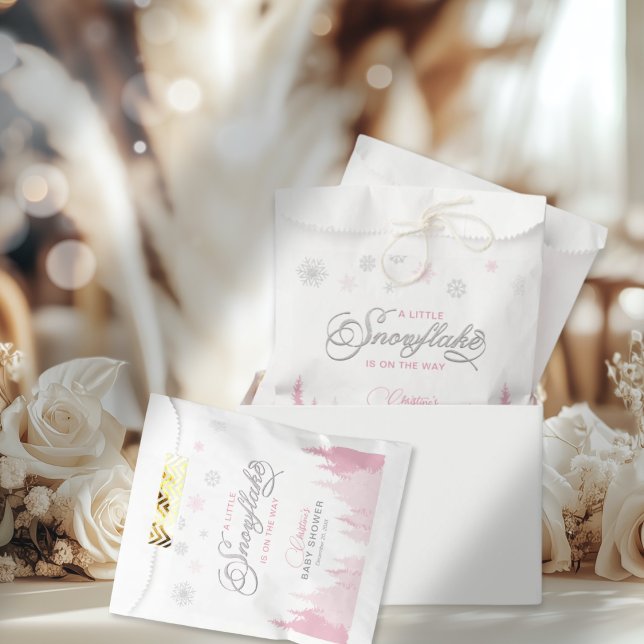 Little Snowflake Winter Baby Shower  Favor Bag (Creator Uploaded)