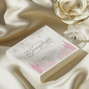 Little Snowflake Winter Baby Shower Napkins