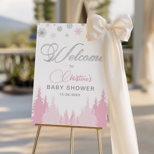 Little Snowflake Winter Baby Shower Welcome Sign (Creator Uploaded)
